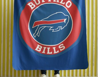 Coperta leggera in velluto Buffalo Bills Game Day Decor Coperta ultra morbida e accogliente per le giornate di gioco, le serate al cinema, il tailgating