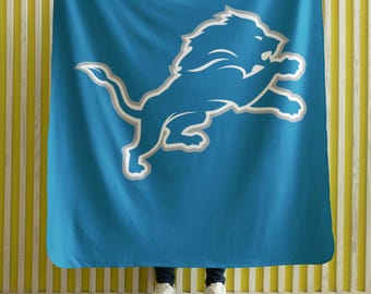 Coperta leggera in velluto Detroit Lions - Coperta ultra morbida e accogliente per le giornate di gioco, l'arredamento della casa, le serate al cinema, il tailgating, i regali o la camera da letto