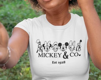 Maglietta Disney Trip Mickey & Co T Shirt, Maglietta Mickey and Co. est. 1928, Maglietta unisex, Maglietta Mickey And Friends, Magliette Disney, Vacanze Disney