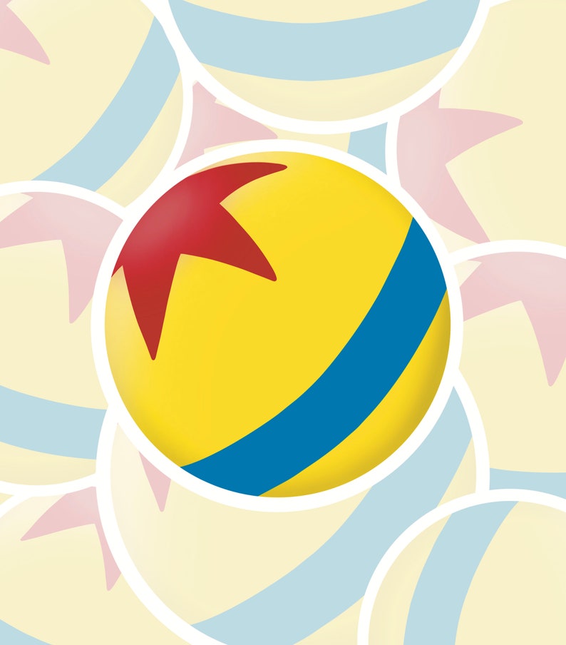 Pixar Wall Decal Disney Pixar Ball Sticker Waterproof Pixar Etsy