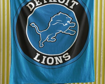 Coperta leggera Detroit Lions, coperta ultra morbida e accogliente per le giornate di gioco, coperta da picnic, serate al cinema, tailgating, regali o camera da letto