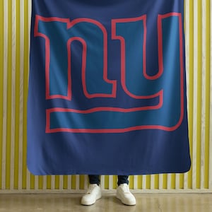 New York Giants laglogotyp i sammet med lättviktsfilt | Fotbollsfilt med baklucka