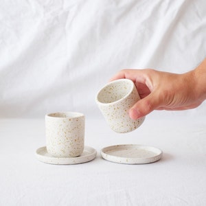 Coffee cups set | Minimal ceramic cups | House warming gift