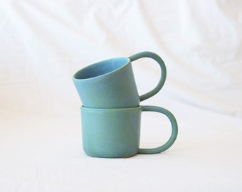 Taza de café de cerámica / Taza colorida / Taza moderna / Taza hecha a mano / Regalo para amantes del café
