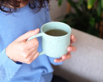 Tasse colorée | mug en céramique fait main | Cadeau pour les amateurs de café