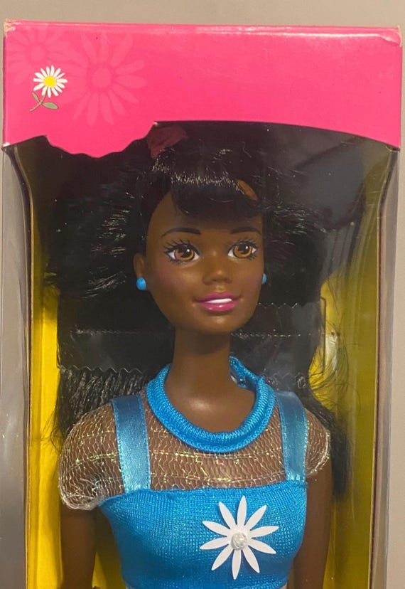 Beautiful Vintage 1996 Flower Fun Barbie Aa/black Barbie NIB - Etsy