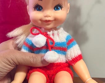 Remco Ind. Inc. Waving Arm doll, 1972, made in Hong Kong
