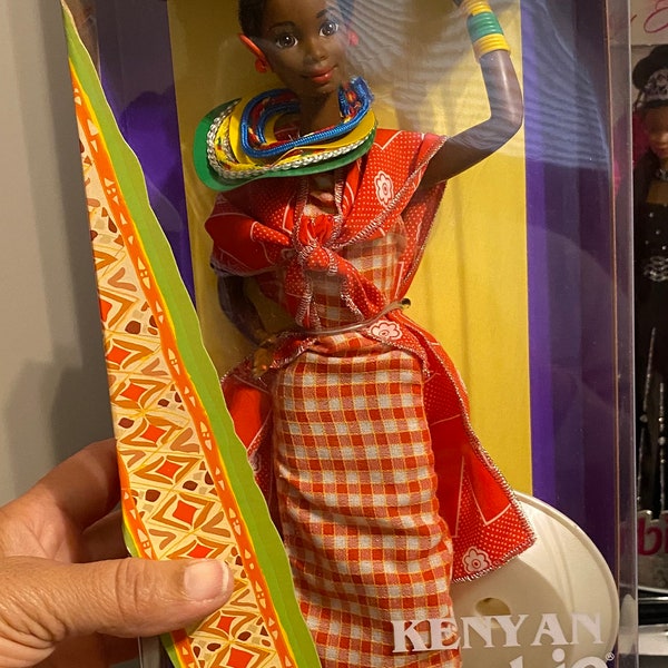Kenyan, Barbie, dolls of the world collection, special edition, Black