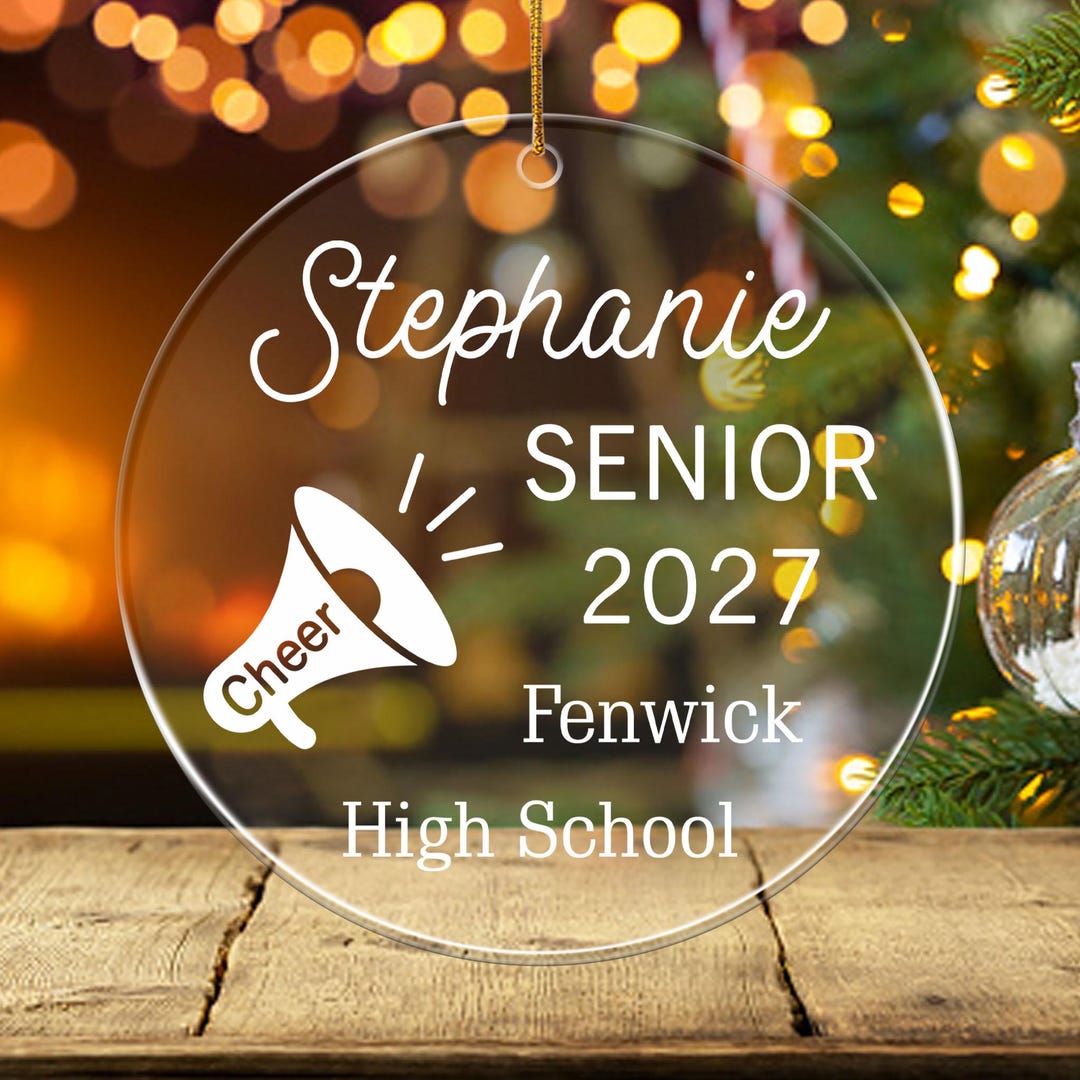 Personalized Senior Cheer Ornament, Cheer Senior Gifts, Senior Night