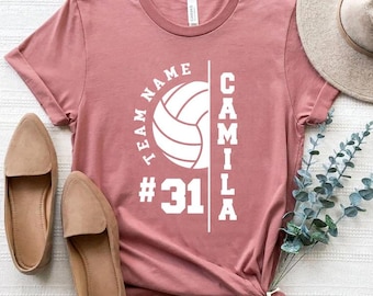 Personalized Volleyball Shirt, Custom Volleyball Sweatshirt, Volleyball Mom Shirt, Team Spirit Shirt, Player Number and Name Shirt, Hoodie