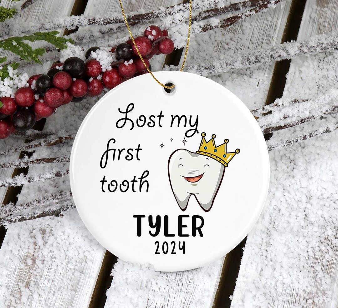 Personalized Lost My First Tooth Ornament - Gift for Kids Ornament ...