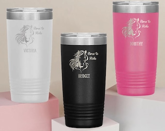 Personalized Horse Gift - Horse Tumbler - Horse Gifts for Women - Horse Gift for Girls - Personalized Horse Tumbler - Horse Trainer Gift