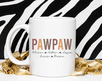 Personalized Pawpaw Coffee Mug - Father's Day Gift - Gift For Pawpaw From Grandkids - Gift For Pawpaw - Grandkids Names Mug