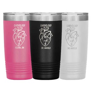 Personalized Cardiologist Gift - Heart Doctor Tumbler - Cardiology ...