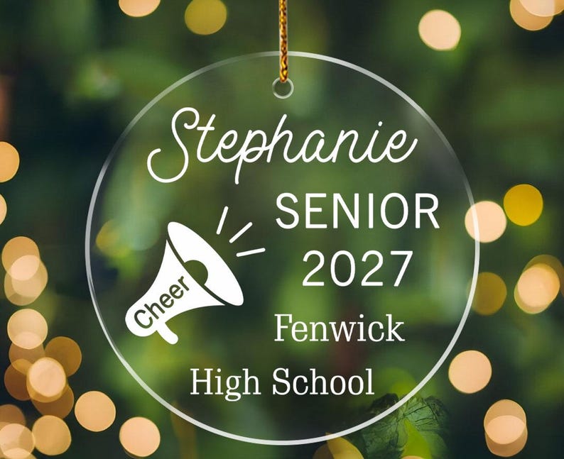 Personalized Senior Cheer Ornament, Cheer Senior Gifts, Senior Night