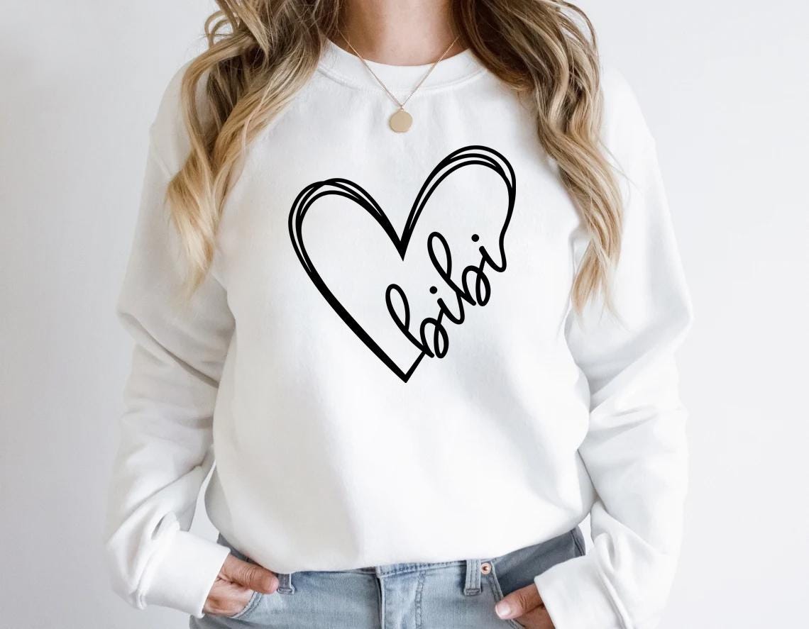 Bibi Heart Shirt, Bibi Sweatshirt, Gift Bibi, Cute Bibi Shirt