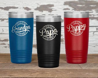 Personalized Best Papa Ever Tumbler, Fathers Day Gifts, Christmas Gifts For Daddy, Birthday Gifts For Grandpa