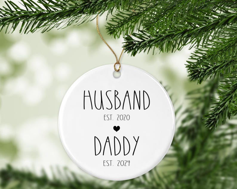Personalized Husband Daddy Ornament New Dad Gift, First Time Daddy Gift