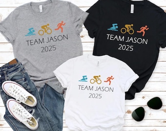 Triathlon Shirt, Custom Triathlon Team Shirt, Triathlon Support Crew Shirt, Marathon Shirt, Sport Shirt, Triathlon Family Tee,Triathlon Gift