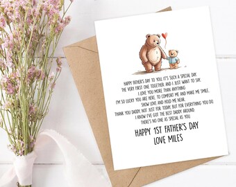 Gevinna Herzliche Vatertagskarte Für Sohn – 'You Are An Amazing Son And One Incredible Father', Mit Umschlag, Für Papa Von Mama & Kindern