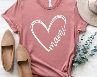 Mami Heart Shirt, Mami Sweatshirt, Gift Mami, Cute Mami Shirt, Idea Gift For Mami, Grandma Gift, Gift Christmas, Birthday