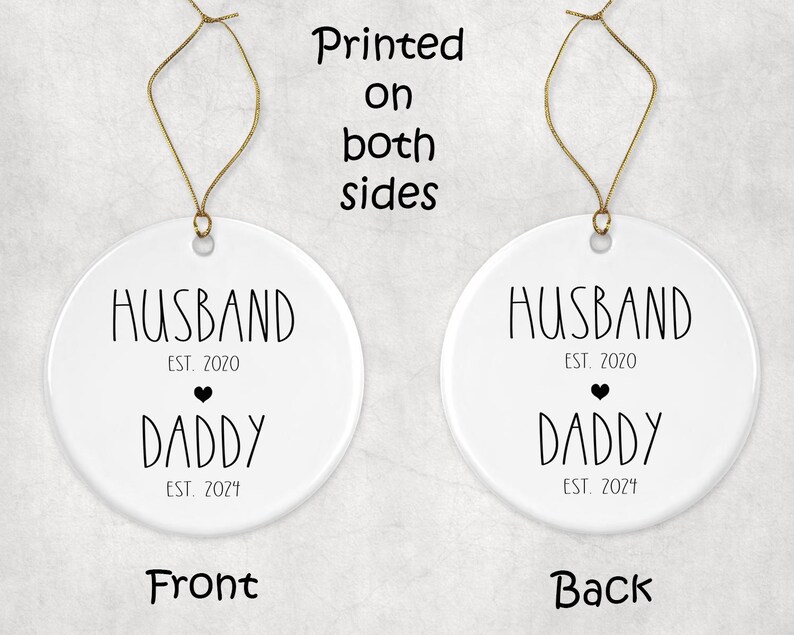 Personalized Husband Daddy Ornament New Dad Gift, First Time Daddy Gift