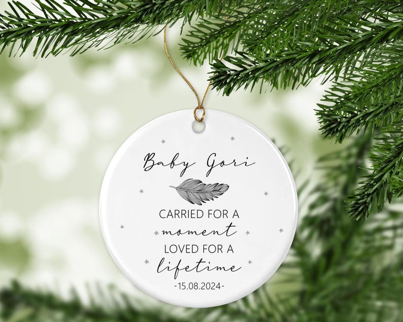 Personalized Baby Loss Ornament Miscarriage Ornament Still Born Gifts