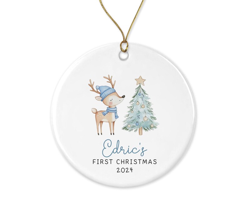 Baby First Christmas Ornament Personalized Baby Boy First Christmas