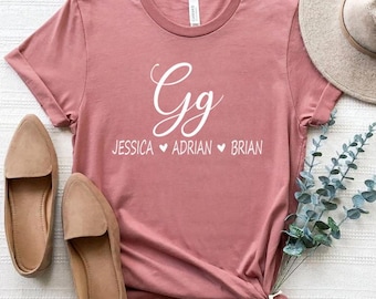 Personalized Gg Shirt, Gg Sweatshirt, Gg Gift, Christmas Gift For Gg, Customized Mother's Day Gift, Grandkids Names