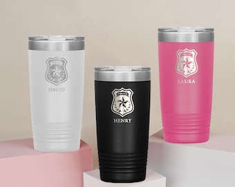 Personalized Police Tumbler - Engraved Tumbler - Stainless Steel - Vacuum Insulated - Police Officer Gifts - Police Tumbler - Policeman Gift