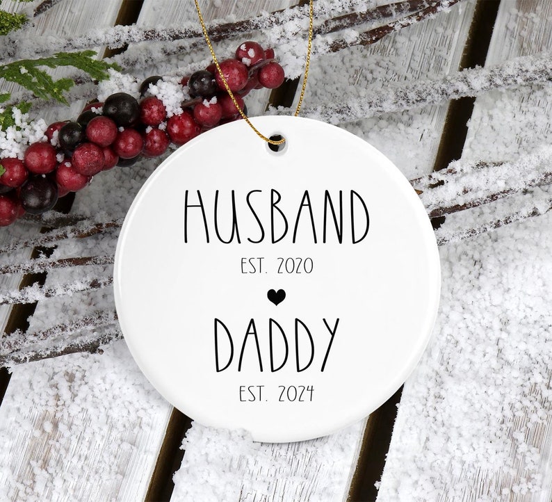 Personalized Husband Daddy Ornament New Dad Gift, First Time Daddy Gift