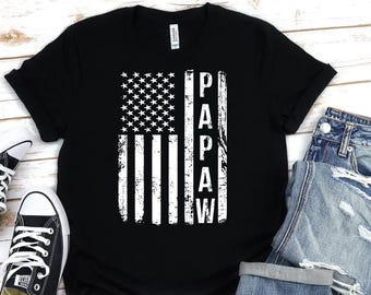Papaw Flag Men Shirt, Papa Grandpa Dad Daddy Papaw Sweatshirt, Usa American Flag Fathers Day Mens Shirt, Gift Fathers Day, Hoodie