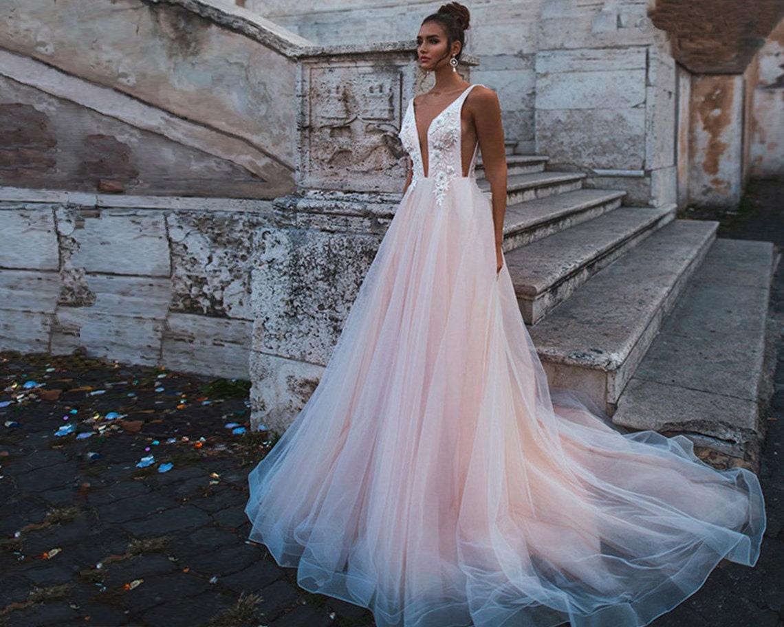 deep back wedding dress