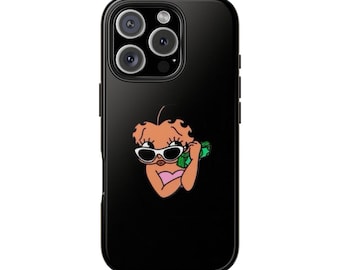 Betty Boop Phone Case - Money Pattern, Cute Cellphone Cover, Cartoon Character, Protective Smartphone Case, Cool Gift
