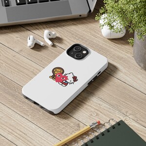 Kawaii Phone Case, Hello Kitty and Bape Collab, Cute iPhone Cover, Trendy Protective Case, Streetwear Accessories image 6