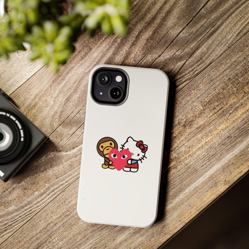 Kawaii Phone Case, Hello Kitty and Bape Collab, Cute iPhone Cover, Trendy Protective Case, Streetwear Accessories image 10