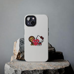 Kawaii Phone Case, Hello Kitty and Bape Collab, Cute iPhone Cover, Trendy Protective Case, Streetwear Accessories image 9