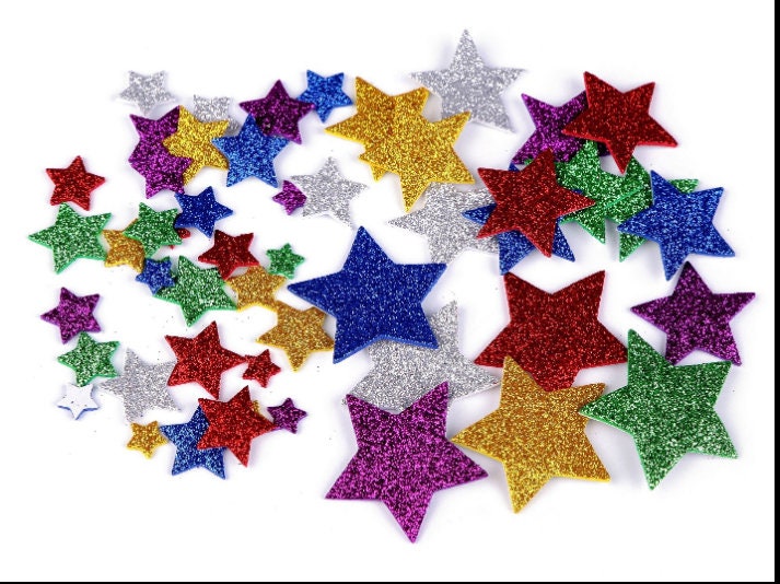 Glitter Star Foam Stickers