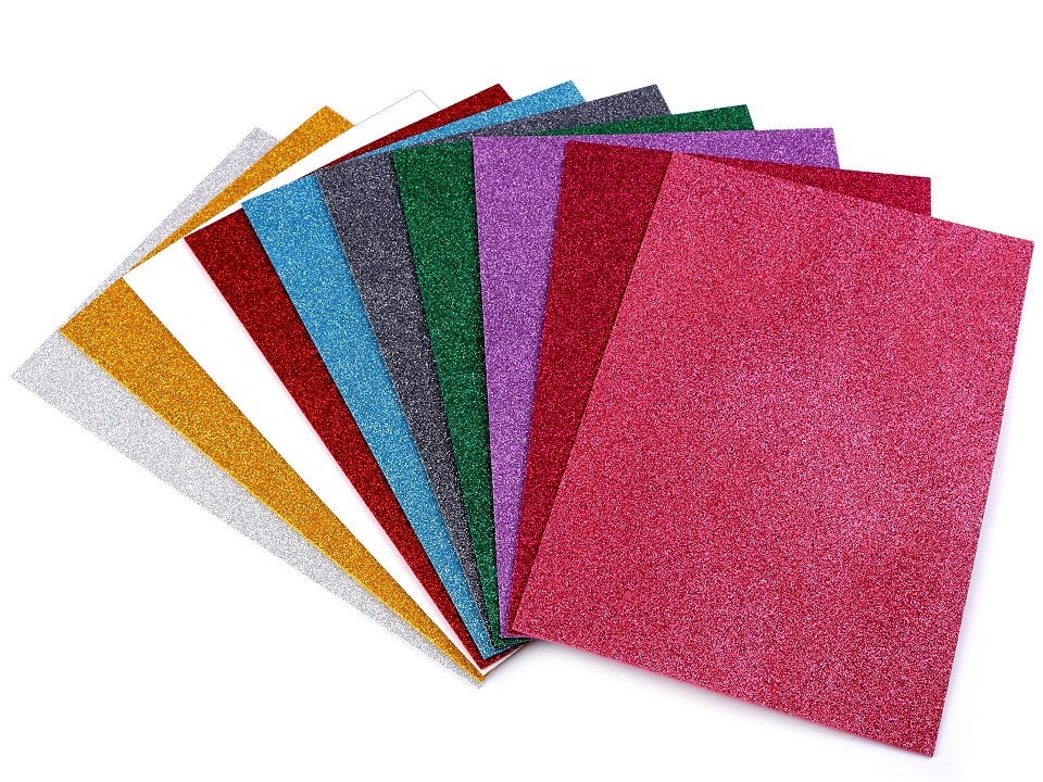 Silly Winks, Glitter Foam Sheet, Red, 12 x 18 Inches, 1 Each, Mardel