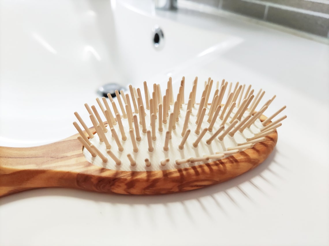 Personalisiert Holz-Paddel-Haarbürste – Mit Wildschweinborsten – Für Alle Haartypen, Glättend & Entwirrend