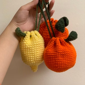 Crochet fruit purse/ear phone bag/organize bag