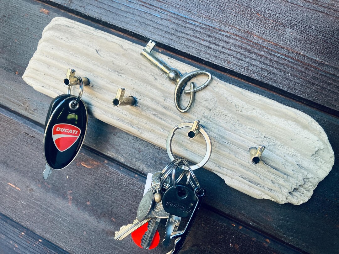 Caravan Key Rack Driftwood Key Rack Hook Rail Driftwood Nature Country House Style ...