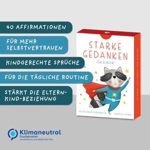 40 Affirmationskarten Kinder Achtsamkeit Kinder Starke Gedanken für Kinder Affirmationen für Kinder DIN A7 Bild 4