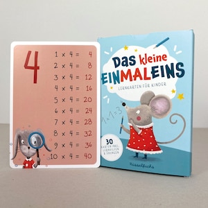 Einmaleins Karten | Das kleine Einmaleins Kartenset | 1x1 Karten | Einschulung Geschenk | Schultüte | 30 stabile Lernkarten | Format DIN A6