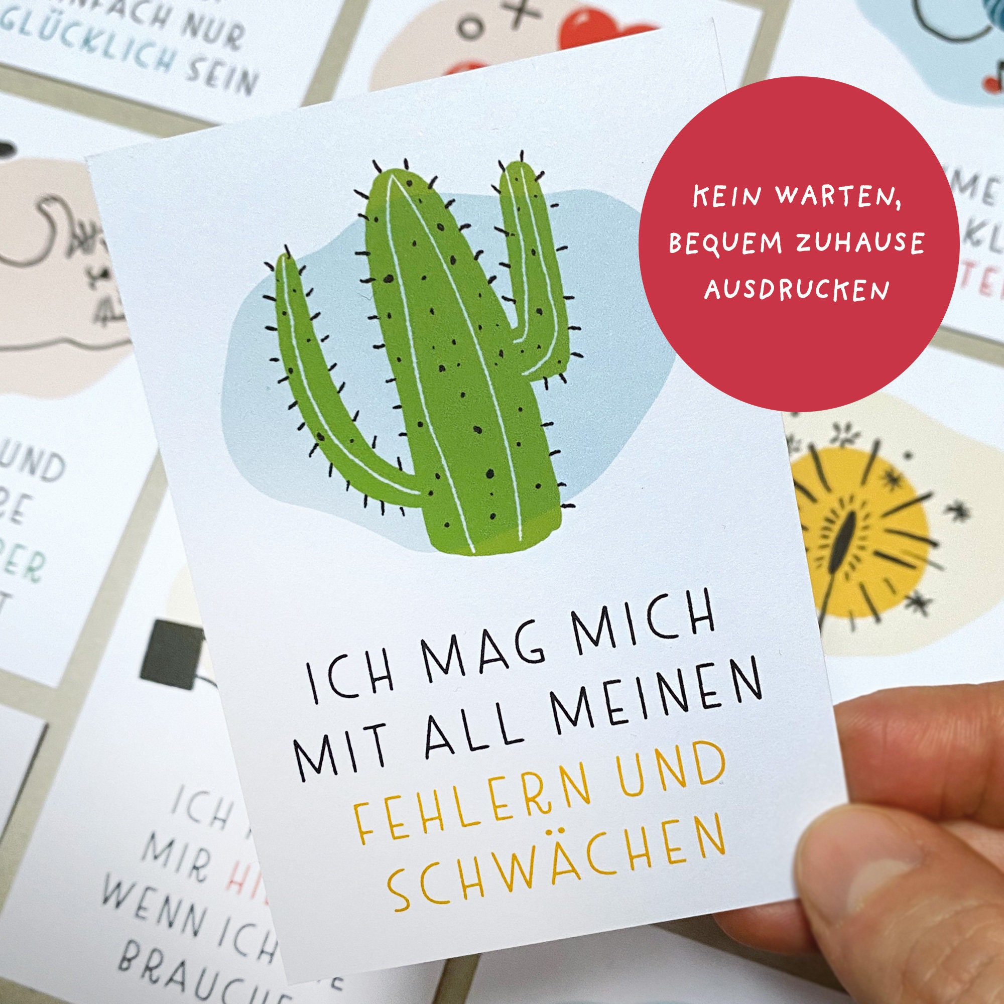Lustige Affirmationskarten Set – 16 Stück, Ermutigende Sprüche, Geschenk Für Freunde & Familie