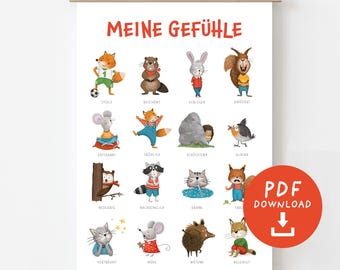 Emotional posters for children to print | Formats A4, A3, A2 | PDF Download