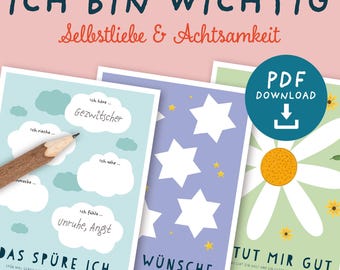 Self-love & mindfulness for children to fill out | PDF Download