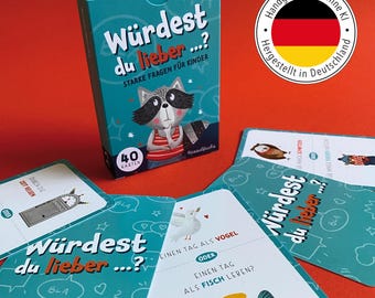 Would you rather have a children's card game – 40 questions family game | conversation game for travel, dinner | back-to-school gift, birthday