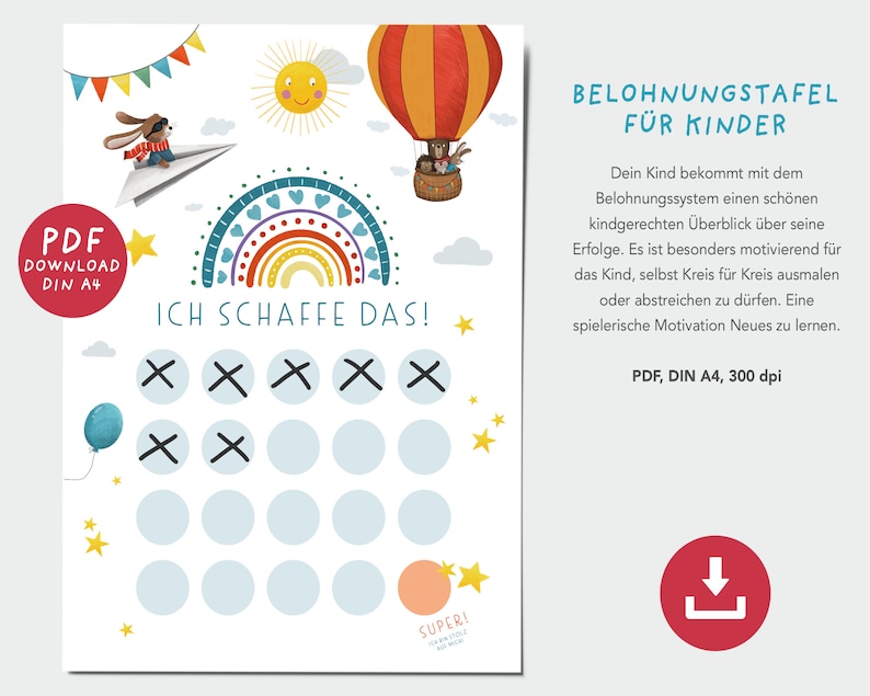 Belohnungstafel Kind PDF Belohnungssystem Kinder - Etsy Schweiz
