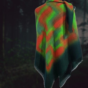 Scarf Scarf / Green shawl Pure Wool image 7